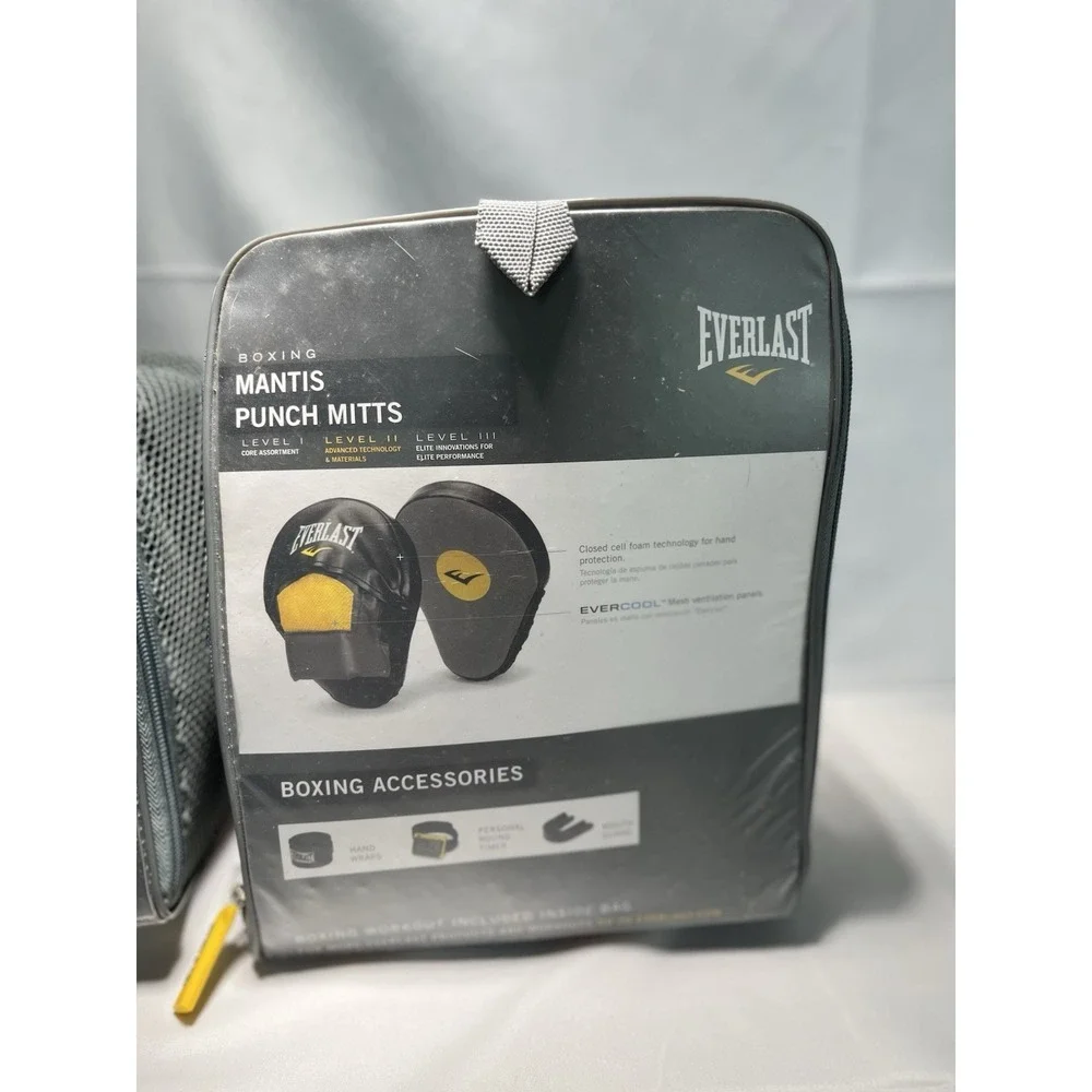 NEW Everlast Mantis Punch Mitts Boxing Style Level 1 MMA UFC With Headgear Combo